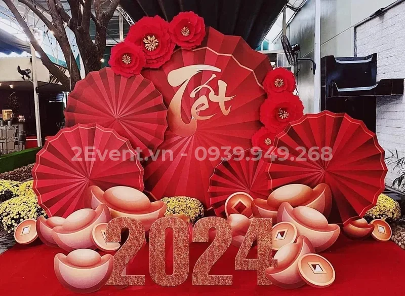 Mẫu backdrop Year End Party cuối năm cho công ty