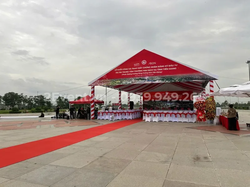 Thực tế thi công thi công backdrop cho khách hàng