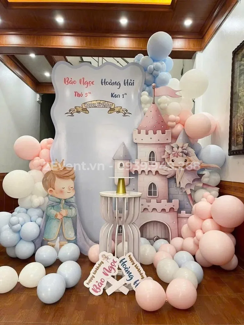 Ý tưởng trang trí sinh nhật bé gái 2 tuổi màu hồng pastel