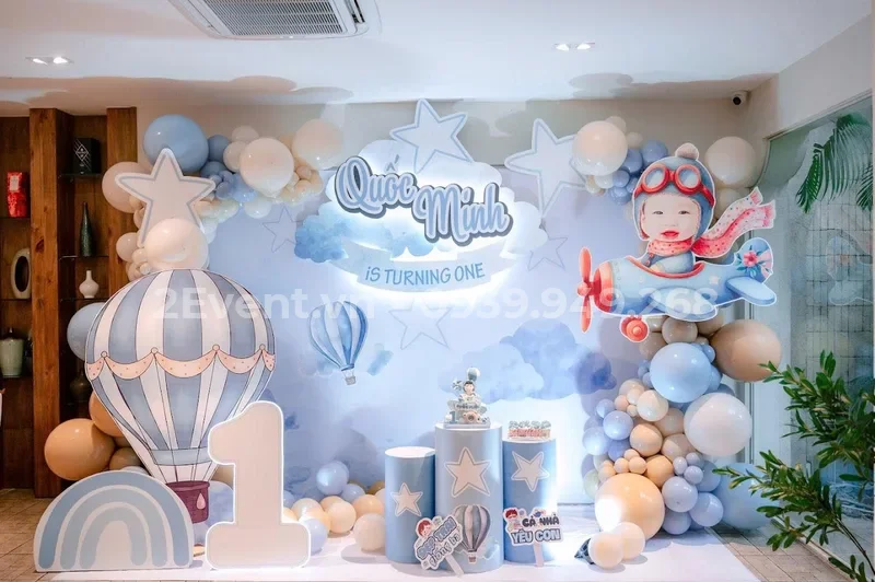 Ý tưởng trang trí sinh nhật bé gái 2 tuổi màu hồng pastel