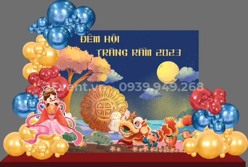 Dịch vụ trang trí Tết Trung Thu trọn gói, múa lân sự kiện